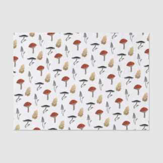 Mushroom Harvest Tissue Paper - White