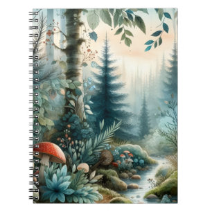 Mushroom Hollow Nature Forest Creek Notebook