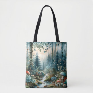 Mushroom Hollow Nature Forest Creek Tote Bag