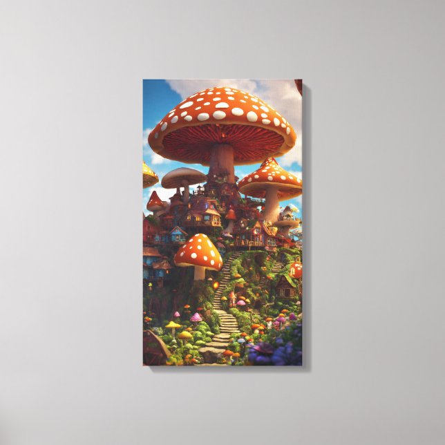 Mushroom house  canvas print (Front)