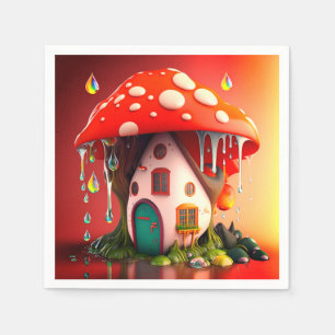 Mushroom House Napkin