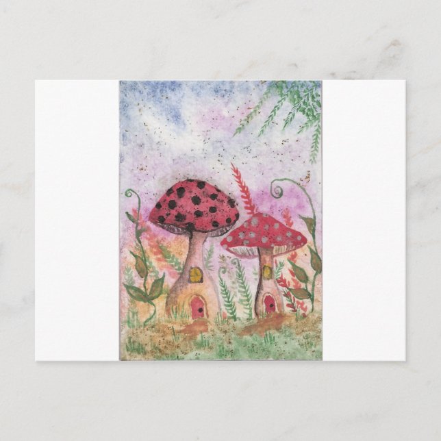 Mushroom Houses Postcard (Front)