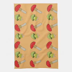 Mushroom Hunter Mushroom And Jellyfish Kitchen Towel