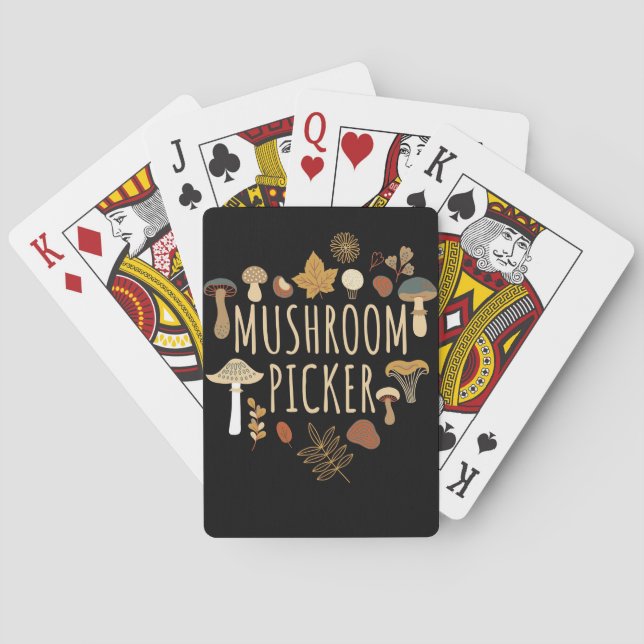 Mushroom Hunter Mushrooms Picker Playing Cards (Back)