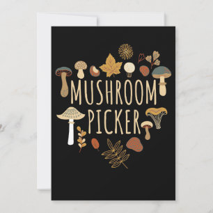 Mushroom Hunter Mushrooms Picker Thank You Card
