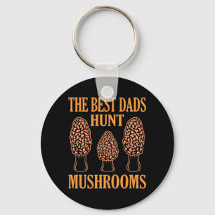 Mushroom Hunting Dads Morels Hunter Mycologist Gra Keychain