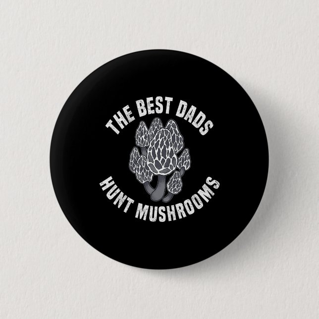 Mushroom Hunting Morel Shrooming  2 Inch Round Button (Front)