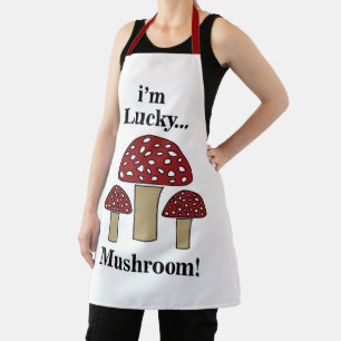 Mushroom I'm Lucky Mushroom  Apron