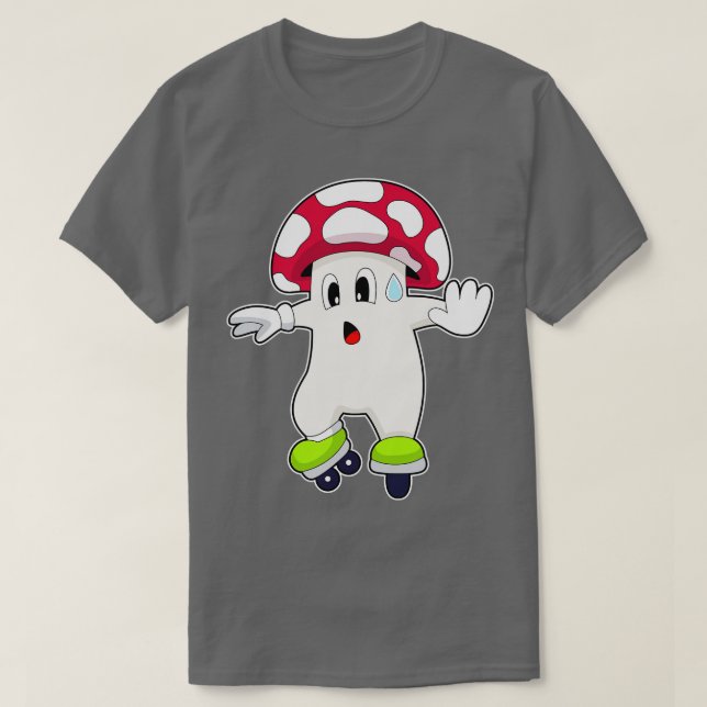 Mushroom Inline skating Roller skates T-Shirt (Design Front)
