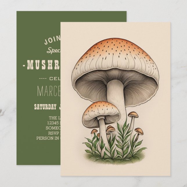 MUSHROOM INVITATION (Front/Back)