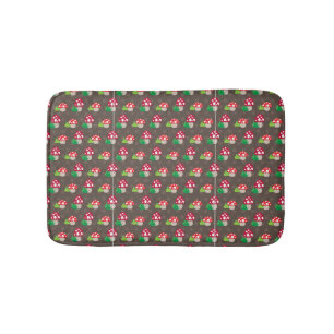 mushroom kids pattern bath mat