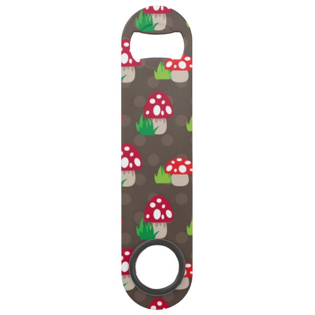 mushroom kids pattern speed bottle opener (Front)