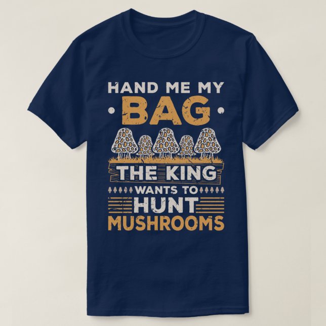 Mushroom King Morel Mushroom T-Shirt (Design Front)