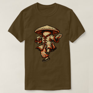 Mushroom Kung Fu Master — Vintage Retro Martial T-Shirt