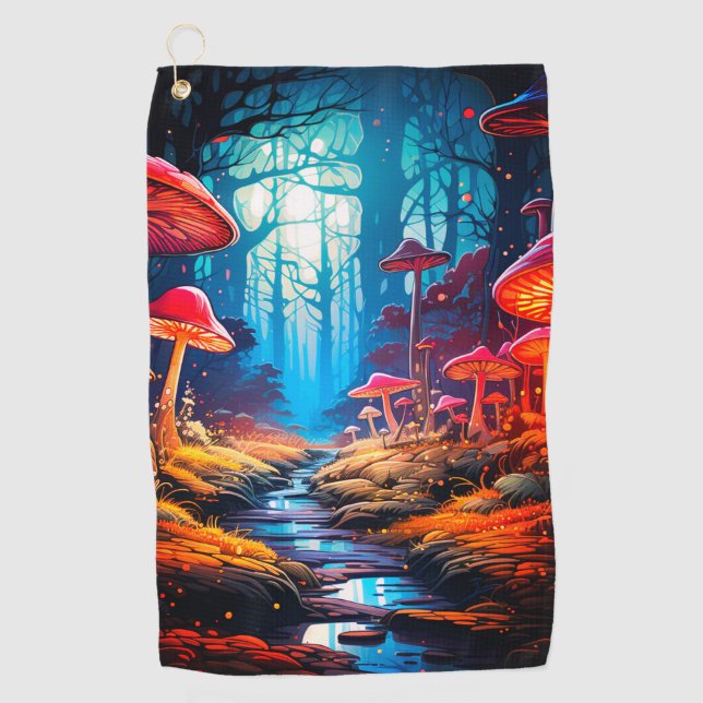 Mushroom Land Golf Towel (Front)