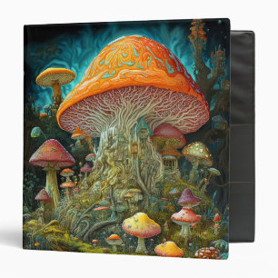 Mushroom Landscape Surreal Fantasy Art Binder