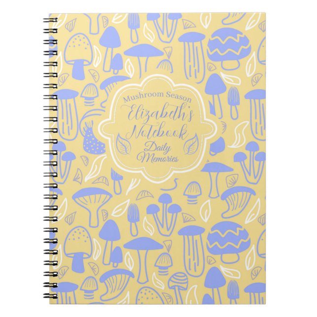 Mushroom Lavender Cream Notebook (Front)