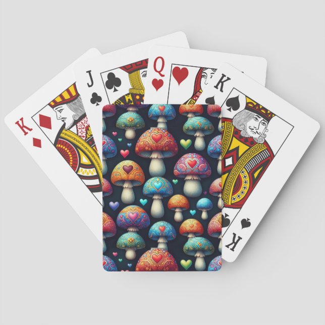 Mushroom Love Playing Cards (Back)