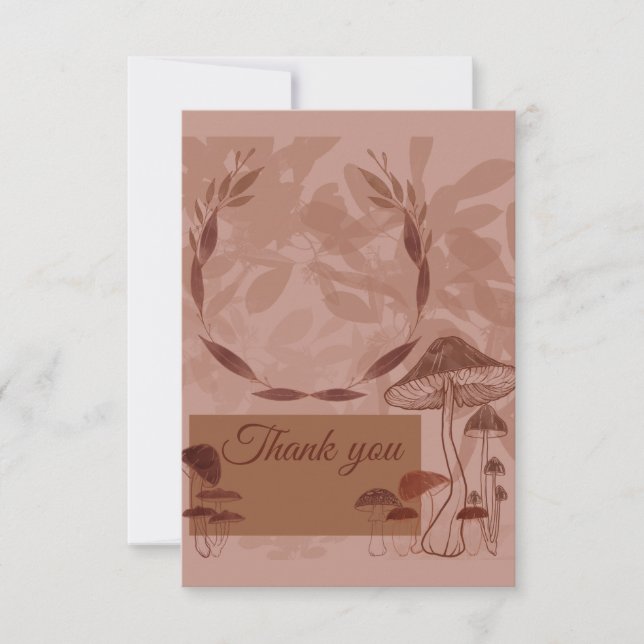 Mushroom Love Thank You Card (Front)