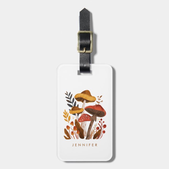 Mushroom Luggage Tag (Front Vertical)