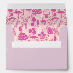 Mushroom Magenta Pink Envelope