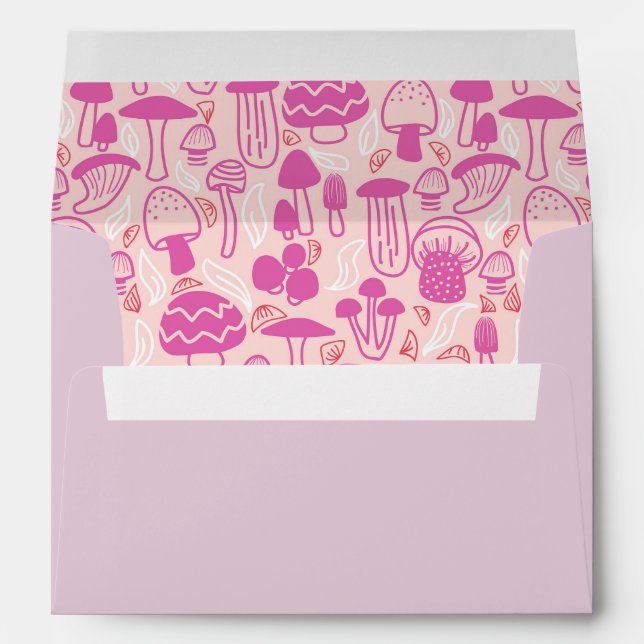 Mushroom Magenta Pink Envelope (Back (Bottom))