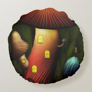 Mushroom - Magic Mushroom Round Pillow