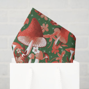 Mushroom Magic red and green Tissue Paper