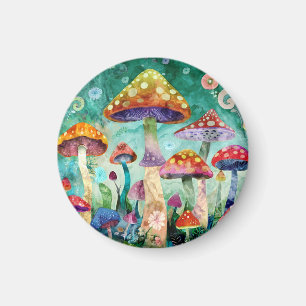 Mushroom Magical Forest  Magnet