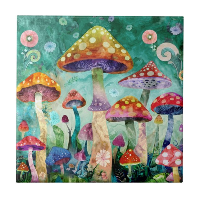 Mushroom Magical Forest  Tile (Front)