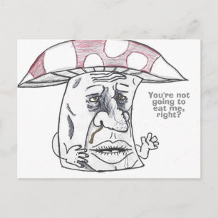 Mushroom Man Therapy Holiday Postcard