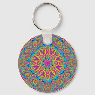 Mushroom Mandala Keychain