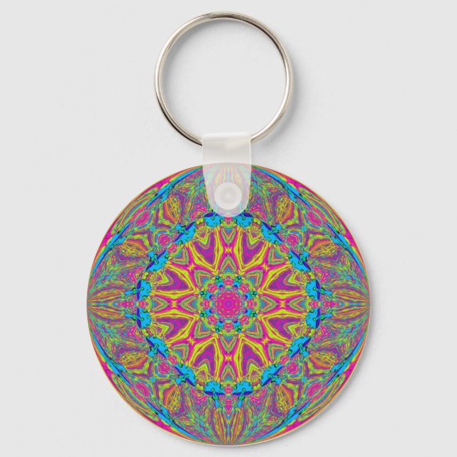 Mushroom Mandala Keychain (Front)