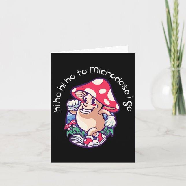 Mushroom Microdosing Mental Health Awareness  Card (Front)