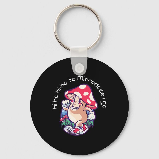 Mushroom Microdosing Mental Health Awareness  Keychain (Front)