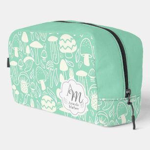 Mushroom Monogram Aqua Dopp Kit