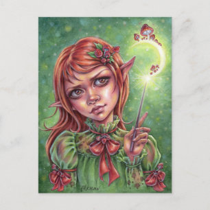Mushroom Mood Postcard Elf Girl Fantasy