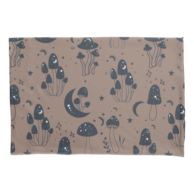 Mushroom & Moon Pillowcases  (Front-Left)