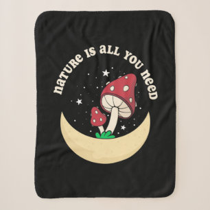 Mushroom Nature Is All You Need Sherpa Blanket
