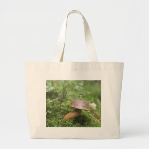 Mushroom On Moss Large Tote Bag