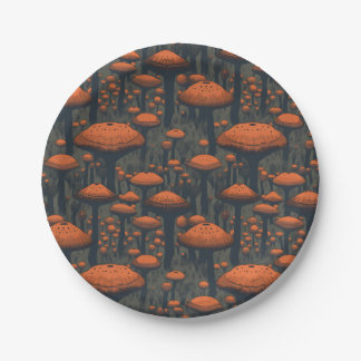 Mushroom Paper Plate Party Supplies