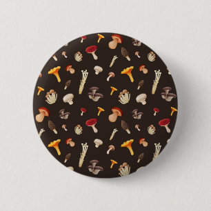 Mushroom pattern 2 inch round button