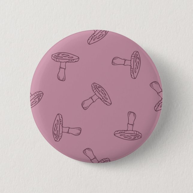 Mushroom pattern 2 inch round button (Front)