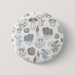Mushroom pattern 2 inch round button
