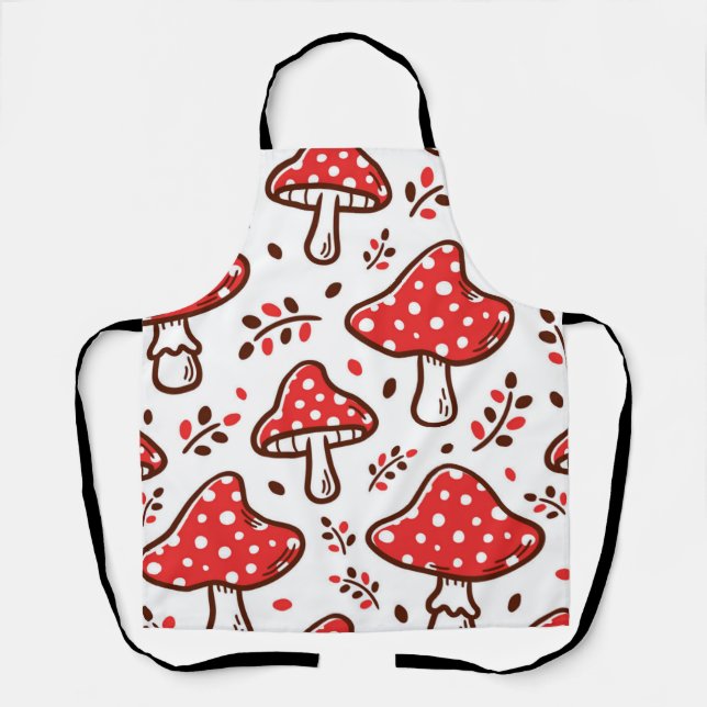 Mushroom pattern apron (Front)