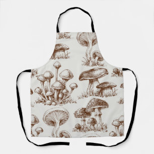 Mushroom pattern apron