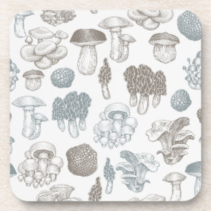 Mushroom pattern coaster