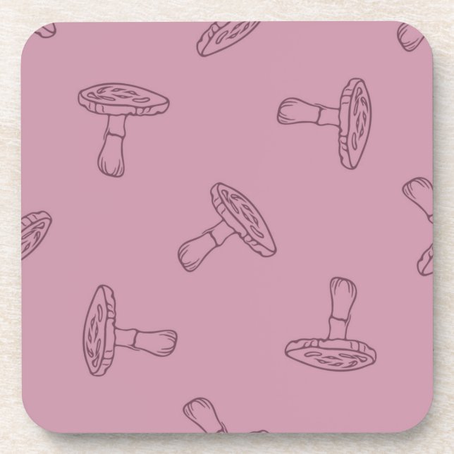 Mushroom pattern coaster (Front)