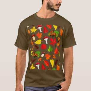 Mushroom Pattern Cute Aesthetic Mycology Fungi Fo T-Shirt