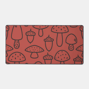 Mushroom pattern desk mat